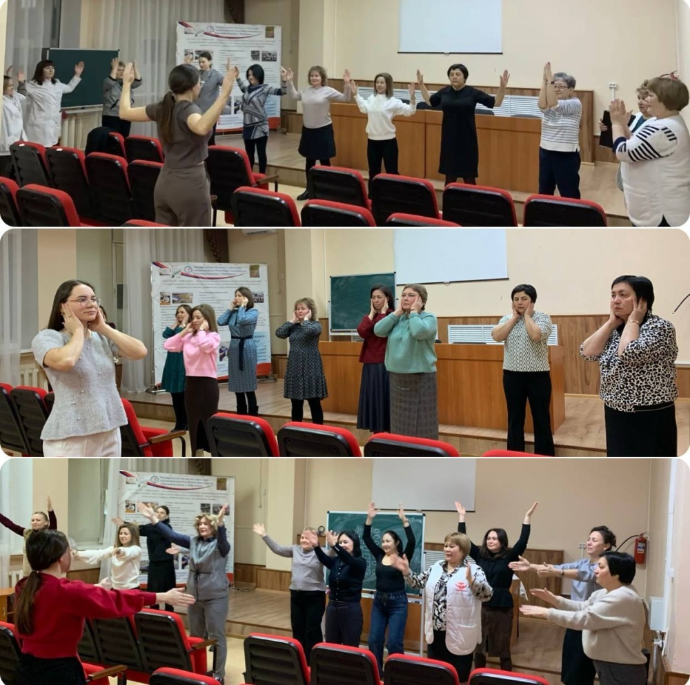 Сотрудники городской больницы г.Нефтекамск каждое утро начинают с полезной производственной зарядки